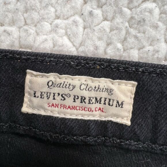 Levi’s Premium Ribcage Straight Ankle Jeans Women’s 27 (25x27) Black Streetwear - Picture 7 of 13